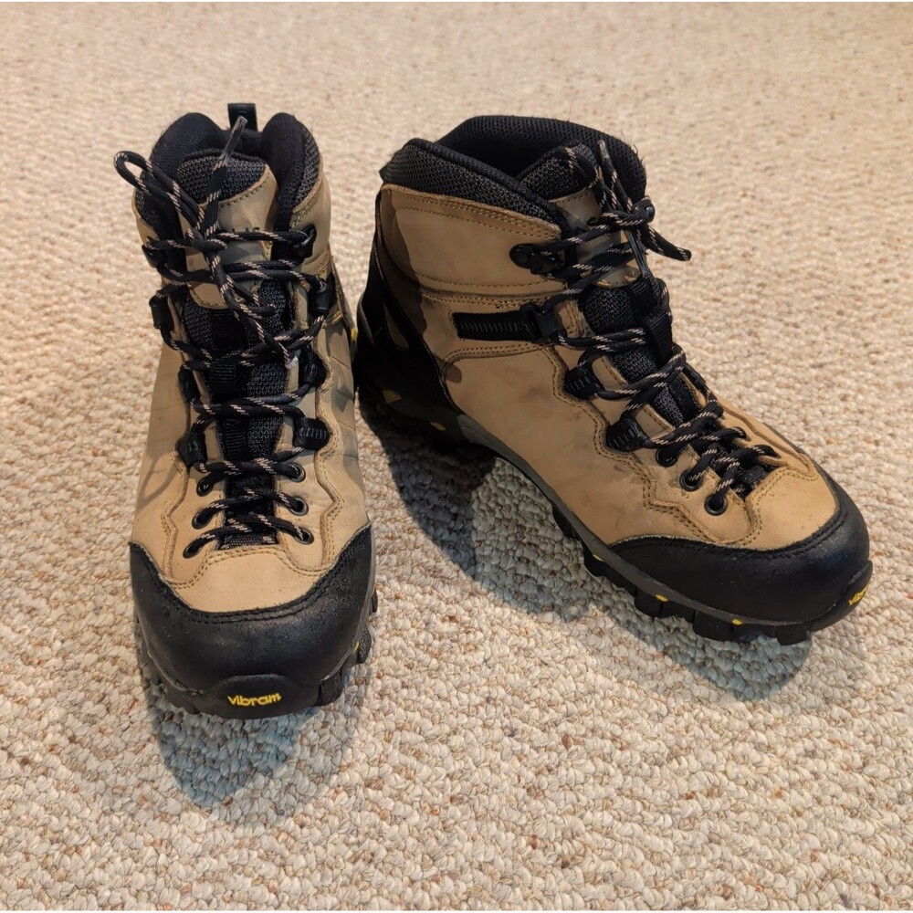 Vasque Hiking Boots Mens 8.5 Brown Leather Vibram Trail Outdoor Lace Up